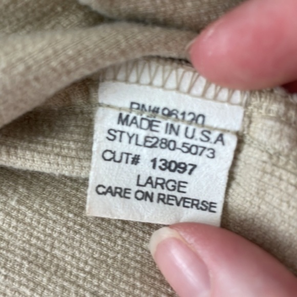 Hot Kiss Women’s Tan Jacket w/ Front Snap Buttons & Frayed Bottom Hem - Size L - Picture 7 of 9